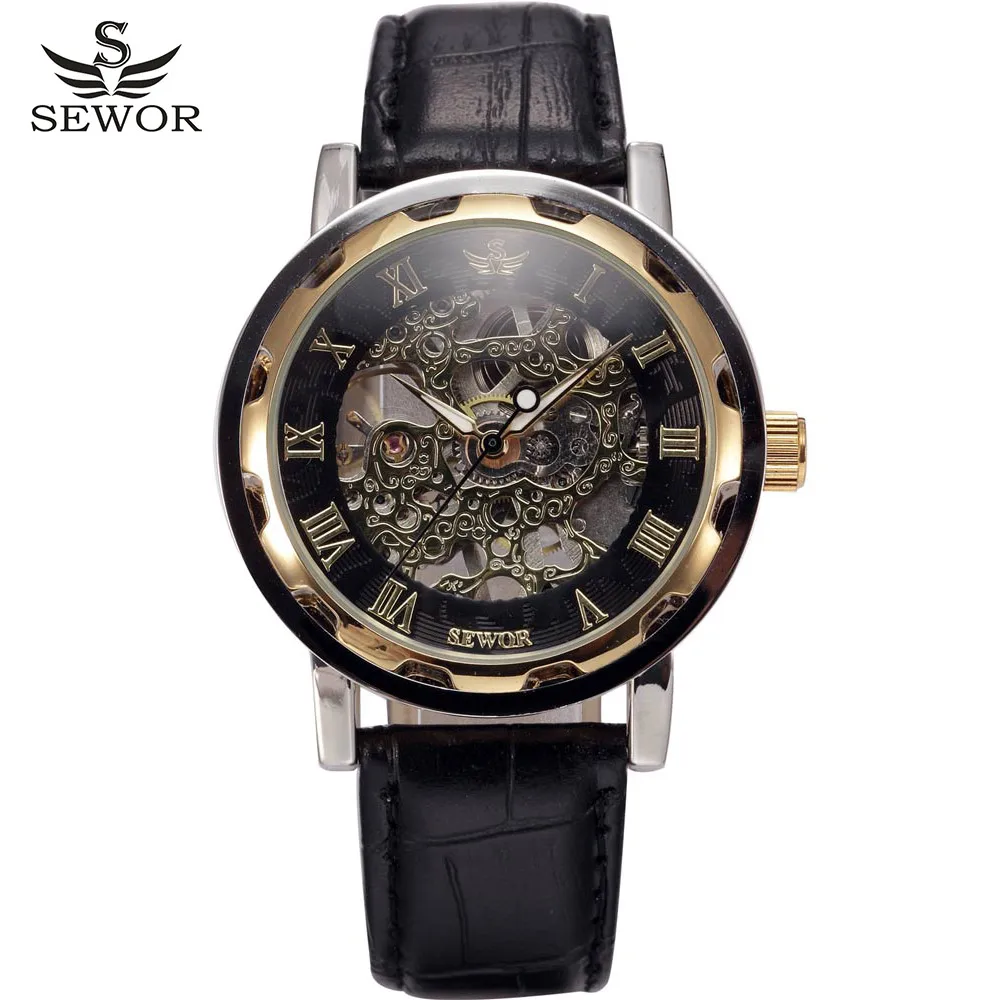 Мужские наручные часы sewor повседневные деловые в Военном Стиле кожаные