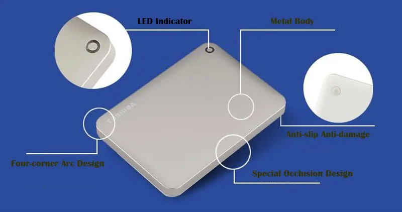 Toshiba HDD Disco Duro Externo 1 ТБ 2 ТБ 3 ТБ 4 ТБ HDD 2,5 Внешний жесткий диск 1 ТБ 3 ТБ HD 3,0 жесткий диск Портативный кабель для подключения жесткого диска