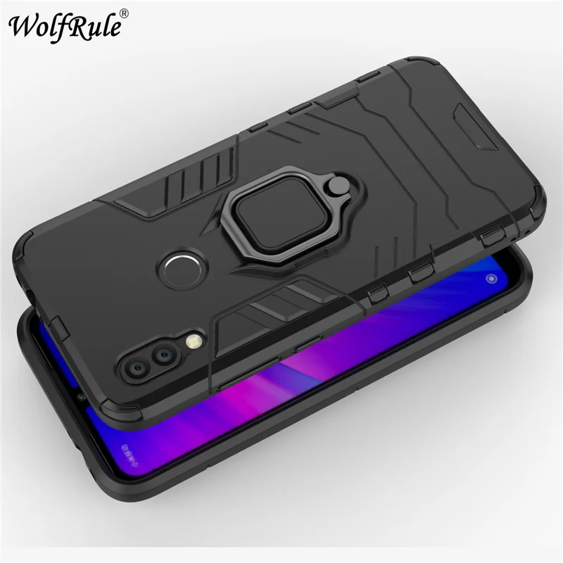 Автомобильный Чехол-держатель для Xiaomi Redmi 7 чехол 3 в 1 прочный Чехол с магнитным