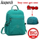 Повседневный Рюкзак ACEPERCH для колледжа, нейлоновый рюкзак для ноутбука для подростков, женский холщовый рюкзак для девочек, школьная сумка для учебников