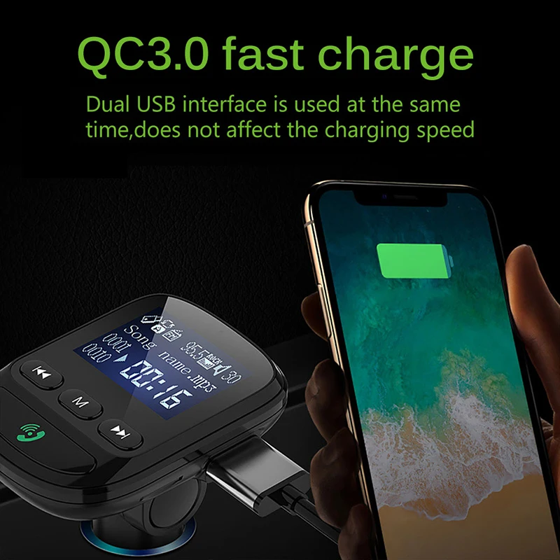 Bluetooth модулятор Onever автомобильный беспроводной с поддержкой 5 0 и USB