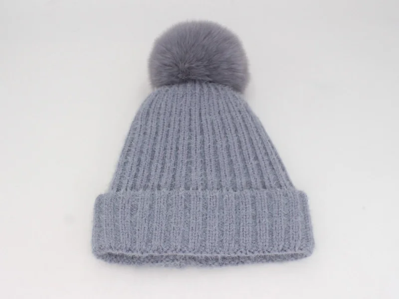 YOUBOME Skullies Beanies, шапка для женщин, зимние шапки для женщин, шапка с одноцветным помпоном, двухслойная шапка s, женская вязаная шапка Skullies