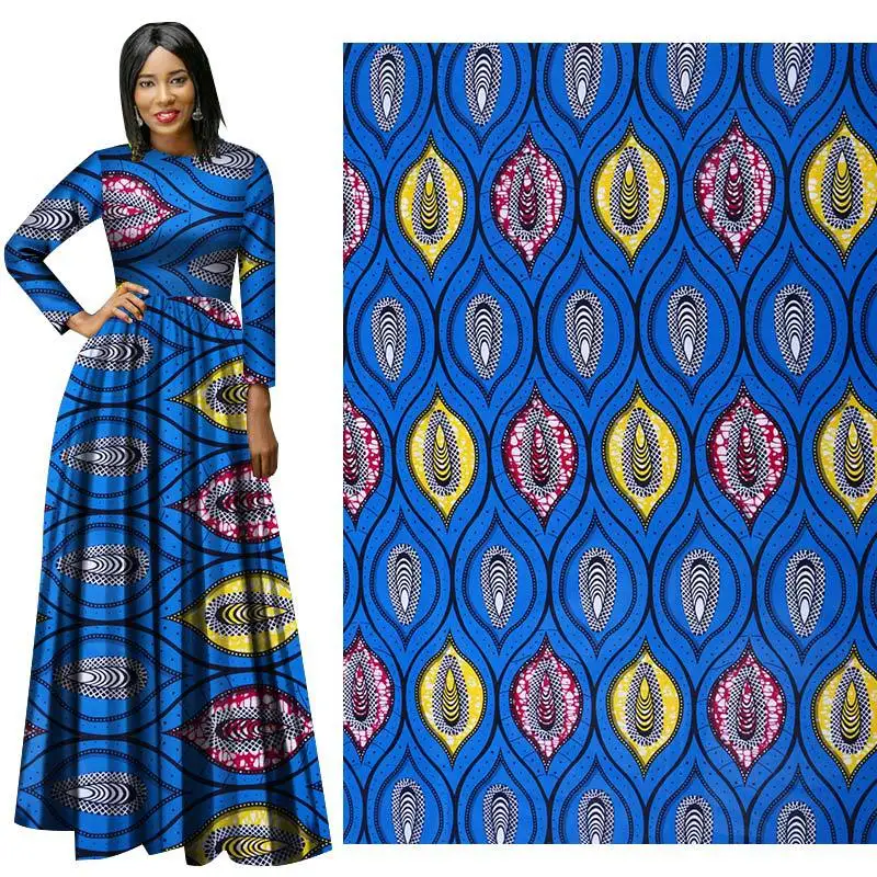 116 см Широкий батик печать ткани национальный костюм для мужчин и женщин