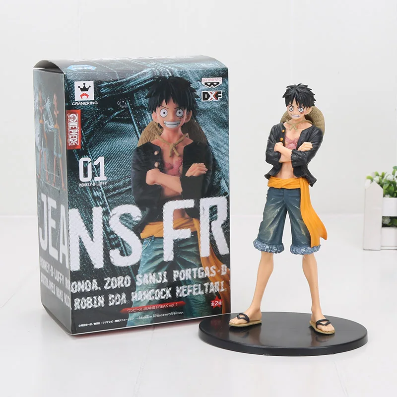 17 см аниме цельная Обезьяна D Luffy DXF братство джинсы Freak Vol.1 ПВХ фигурка