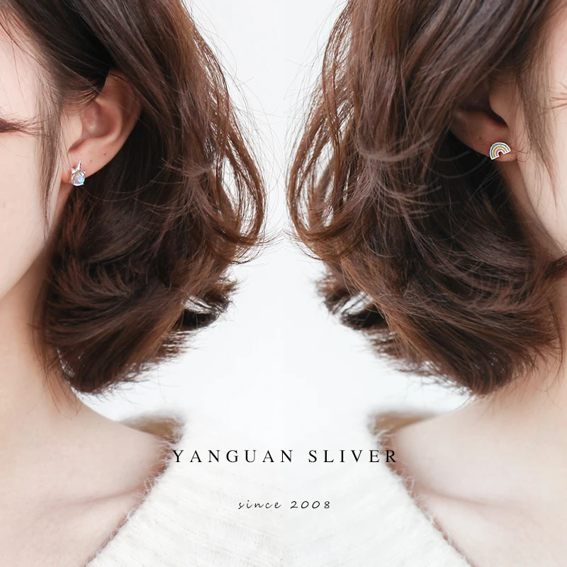 RUIYE 925 пробы Серебряные серьги для Для женщин Применение натуральный лунный