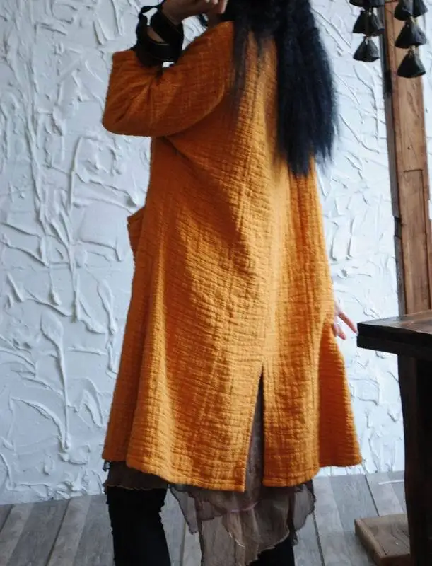 Асимметричная женская теплая туника в стиле ретро на весну и осень повседневное