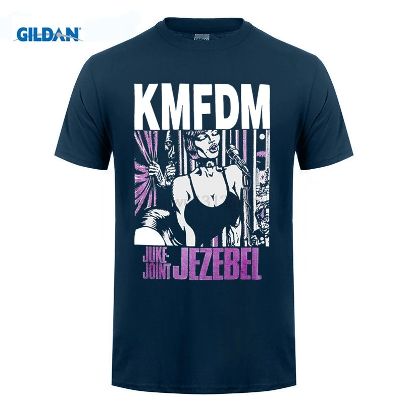 Gildan Kmfdm Juke Joint Jezebel Kraut Industrial Pigface Mdmfk Новая черная футболка новая брендовая одежда