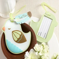 50pcs baby bird design luggage tag baby shower favors rubber birdie baggage tags party giveaways gift for guest