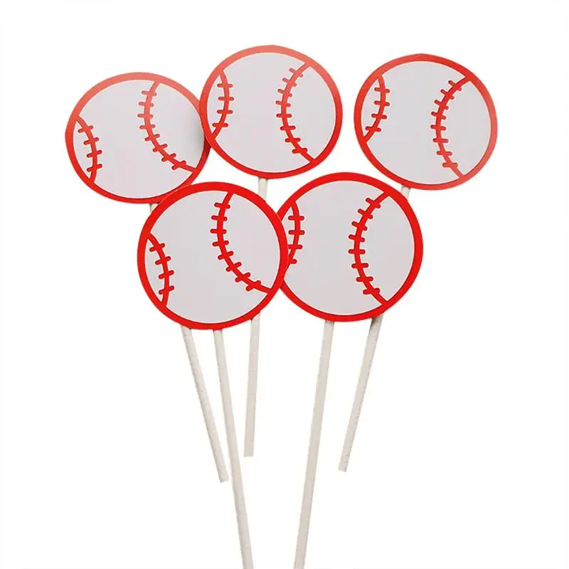 FunPa 20 шт торт Топпер креативный Баскетбол Футбол Бейсбол флаг украшение для дня