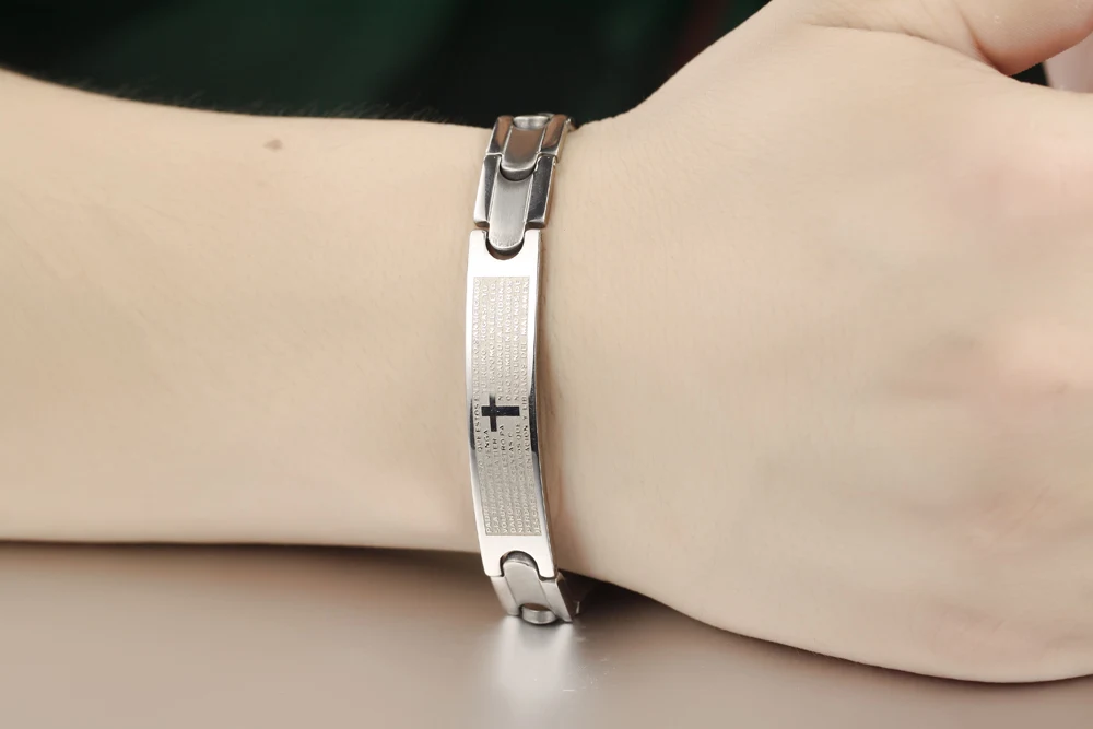 Stainless Steel Holy Bible Cross Link Chain Brand Love Classical Man Wrap Bangle Bracelet KS761 | Украшения и аксессуары
