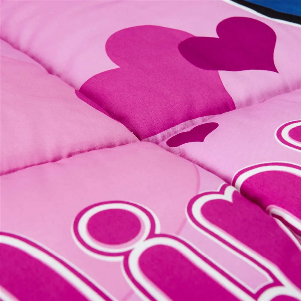 Стеганое одеяло с принтом Минни Маус односпальное Двухспальное для девочек 100%