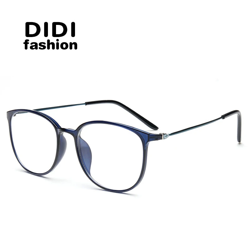 C7 Blue Frame DIDI Leopard TR90, титановые очки, Тонкая оправа для женщин и мужчин, прозрачные линзы, близорукость, оптические очки, оправа для очков, Oculos De Sol U569 - Цвет оправы: C7 Blue Frame