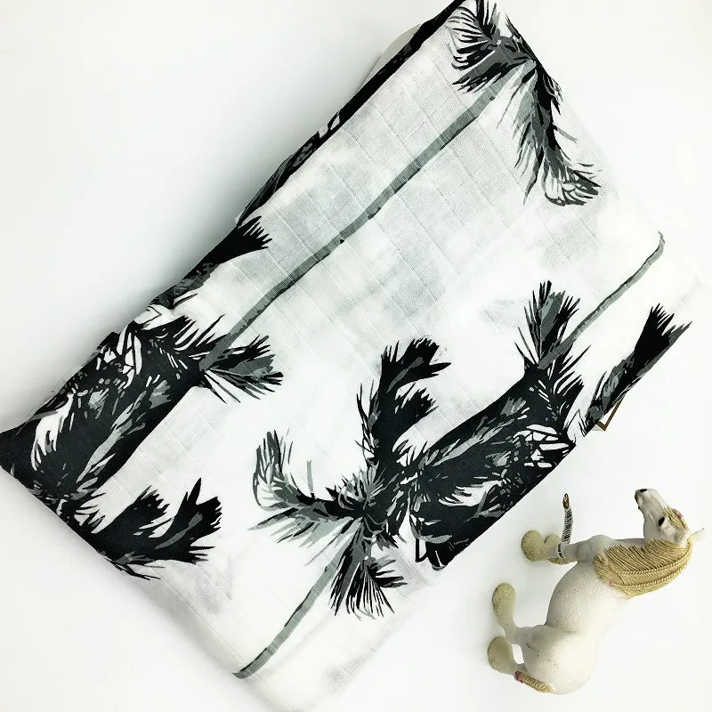 Муслиновое одеяло для новорожденных 100% хлопок мягкое дышащее