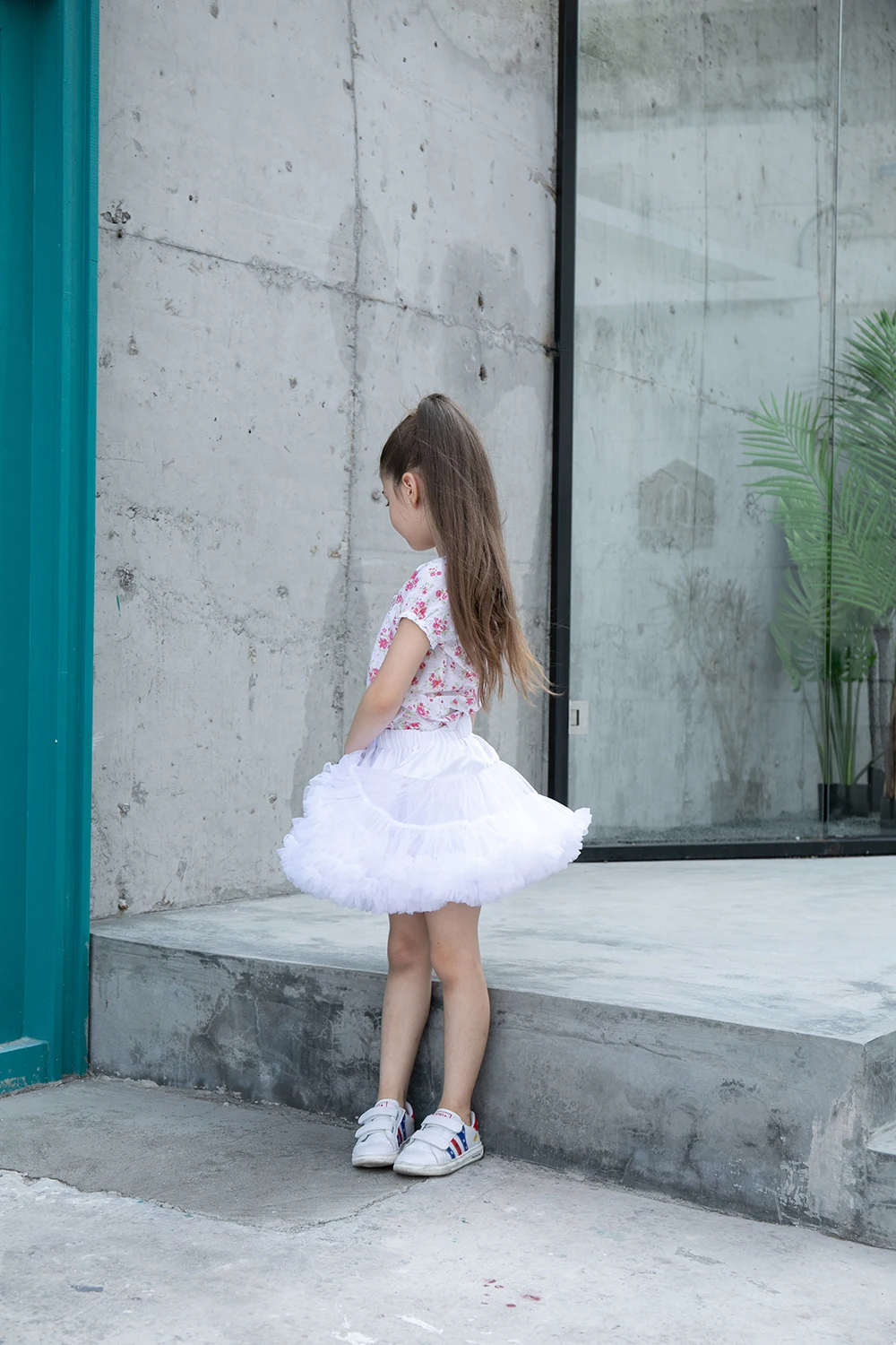 Однотонная юбка американка для вечеринок белая танцевальная пачка девочек