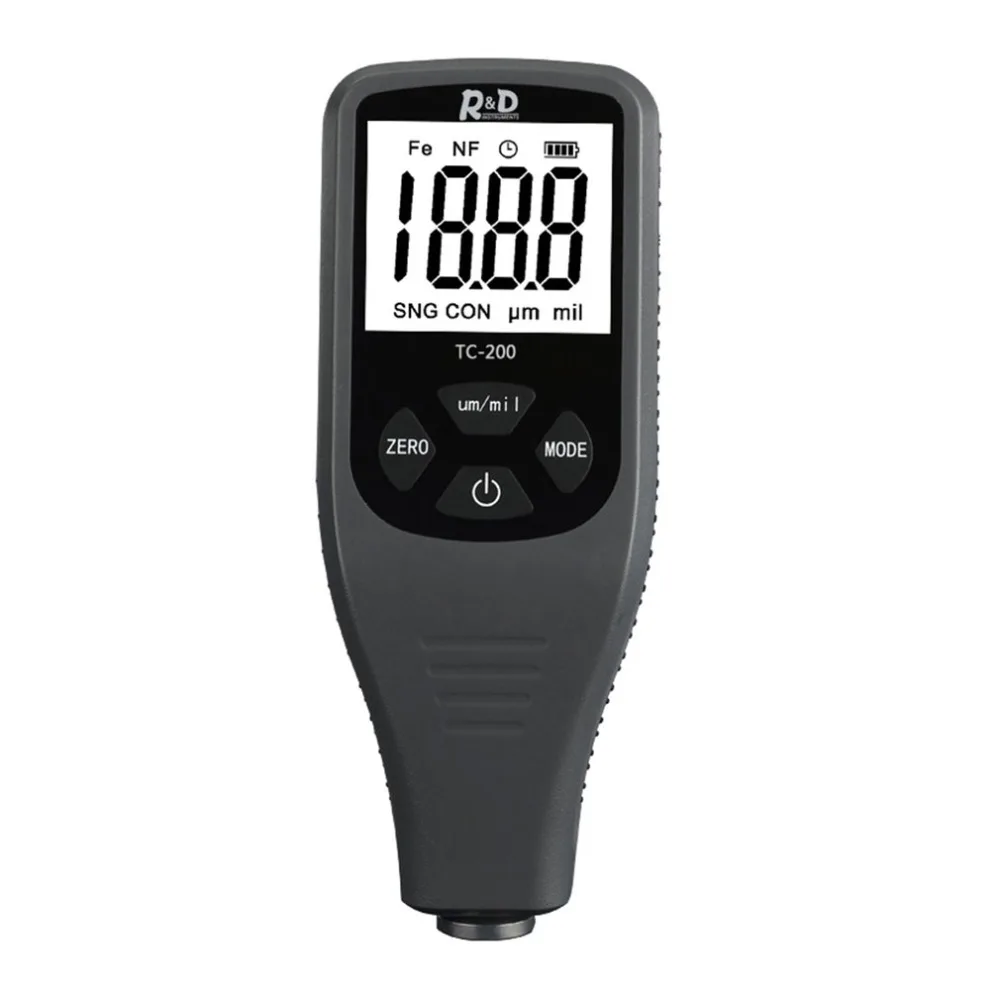 TC200 Digital Thickness Gauge Coating Meter Portable Tester Measuring Range 0~1300um Backlight | Инструменты