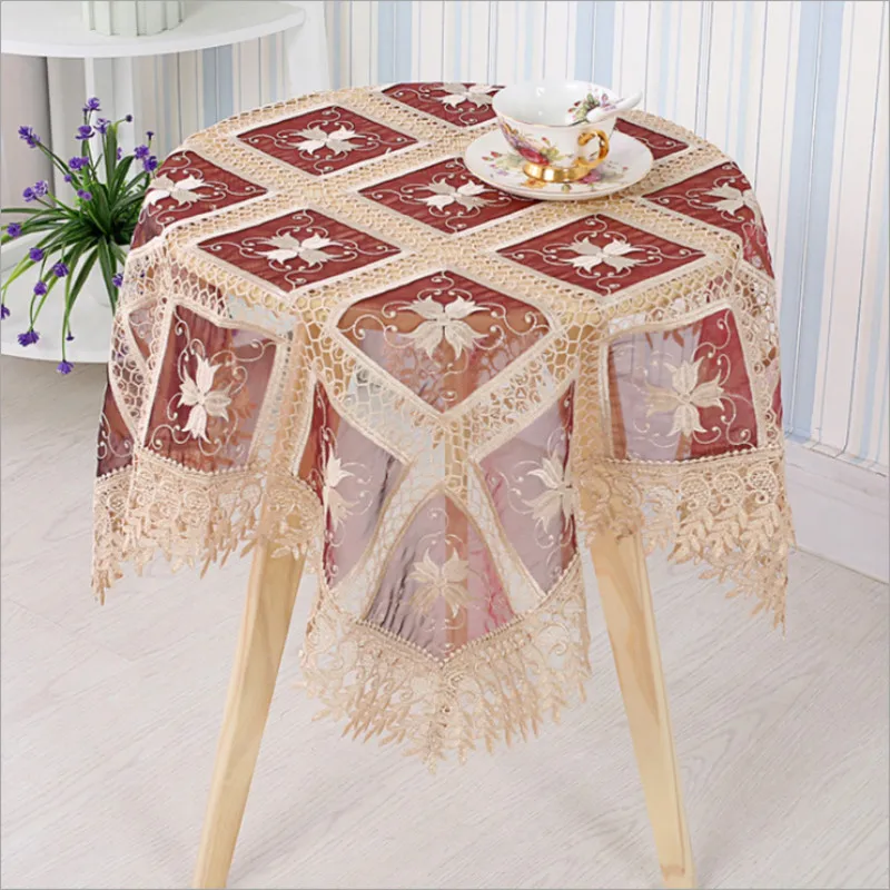 Женская кружевная скатерть свадебная европейская деревенская круглая Льняные