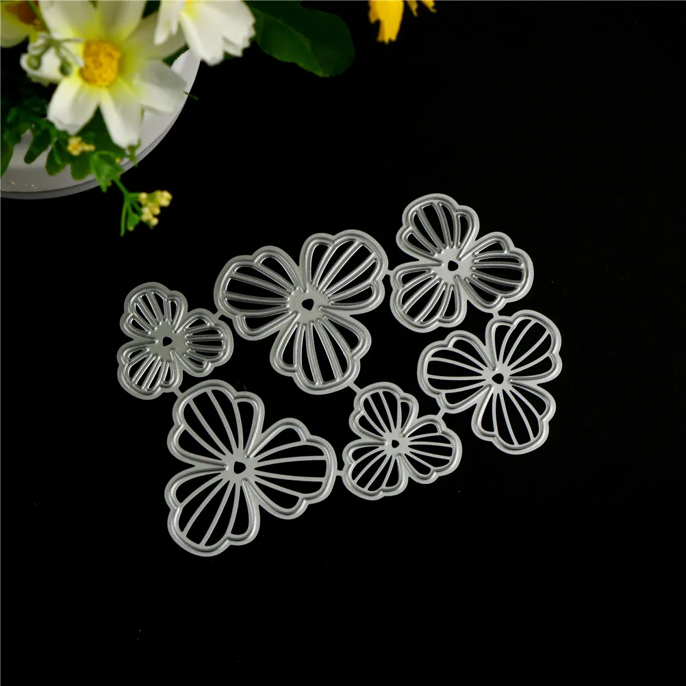 

6Pcs Flowers Design Metal stenciles For DIY Scrapbooking Album Paper Cards