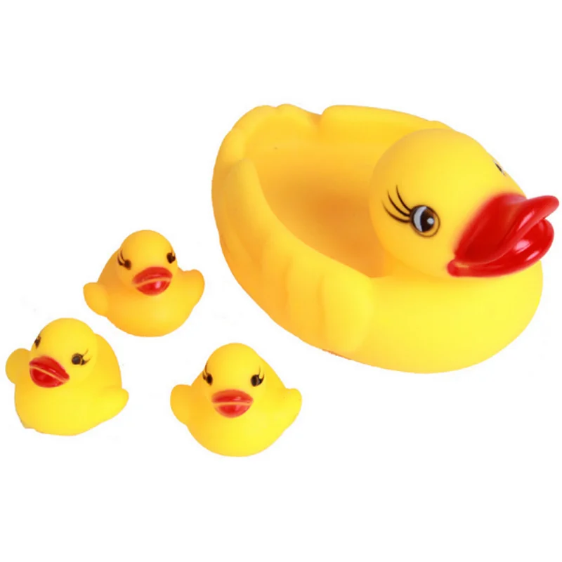 Детские плавательные мягкие плавающие резиновые сжимаемые звуковые скрипучие