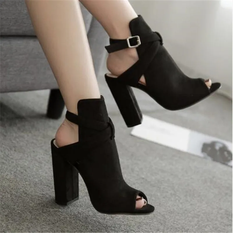 Женские сандалии-гладиаторы на высоком каблуке Туфли-лодочки с ремешком и