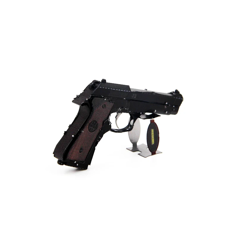 Мода 7,2x1,2x4,6 см 3D сборная металлическая мини-цветная модель пистолета Beretta 92 не может снимать подарок для детей A414