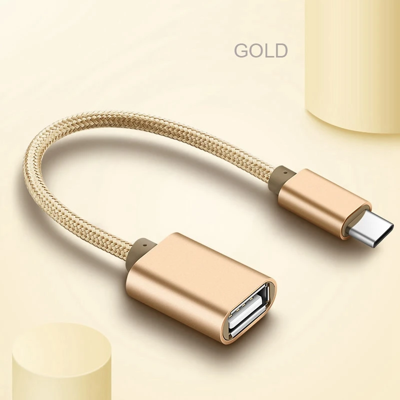 Оплетка type C USB OTG Кабель-адаптер кабель передачи данных для huawei P20 OPPO VIVO Tablet PC для Samsung Galaxy S8 S9 Plus смартфонов