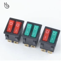 1pc diy model kcd3 double boat rocker switch toggle 6 pin on off with green red light 20a 125vac factory online wholesale hot
