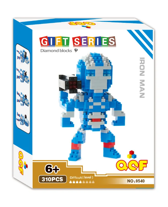 Завод QCF Блоки Железный человек Пластиковые Мини Мстители MicroBlocks Ironman DIY
