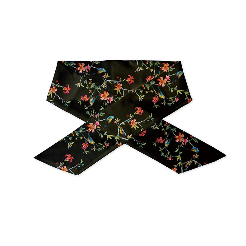 

Small Floral Scarf Neckerchief Scarves Hair Band Neckwear Choker Headband Belt use Multi function Wholesale Drop Shipping KCJ47