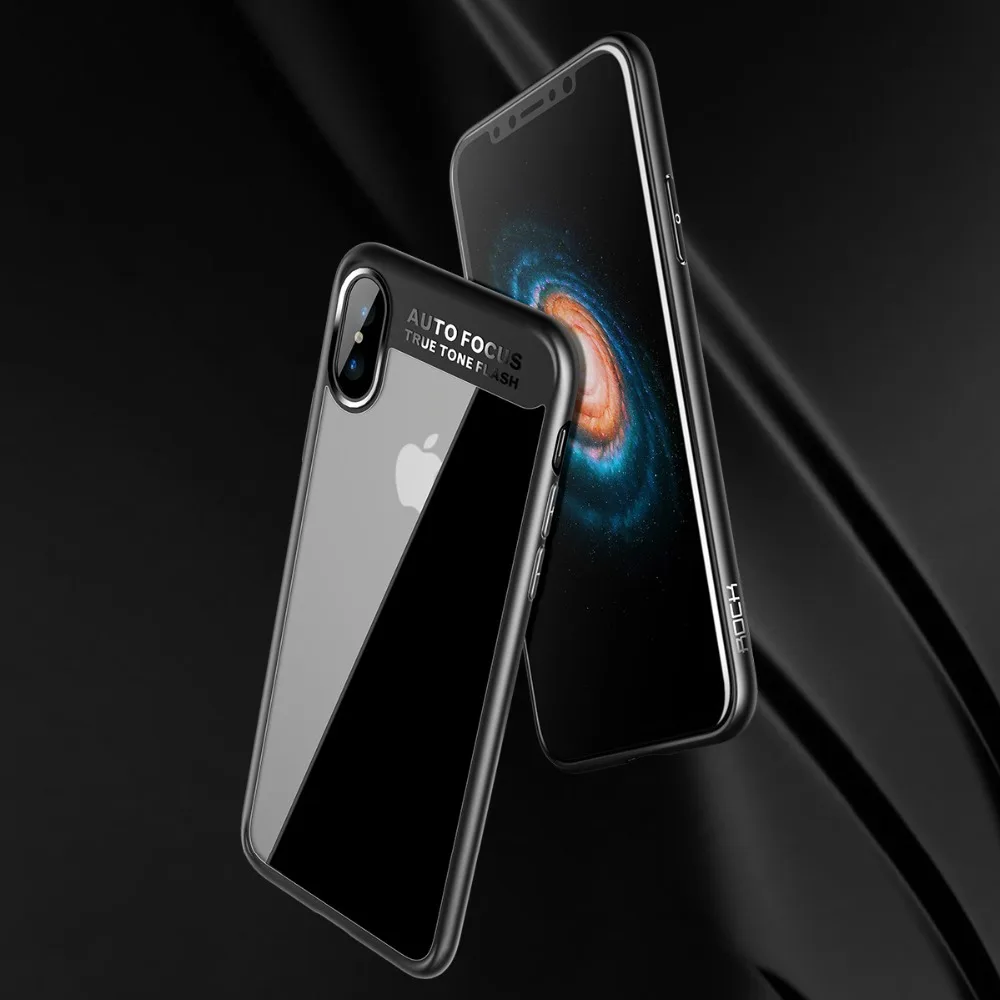 Для iPhone X Гибридный чехол, Рок Красочные блестящий красный чехол для iPhone X, crystal Clear чехол для iphonex