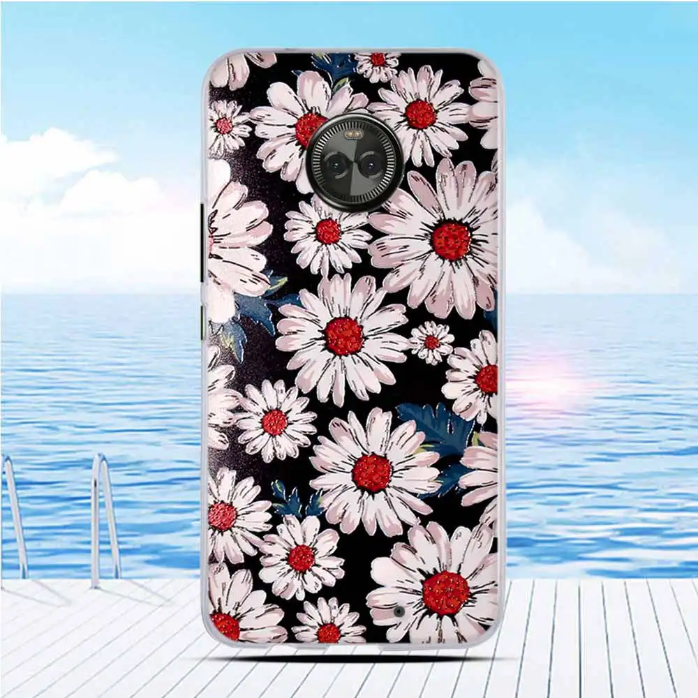 Case for Motorola Moto X4 XT1900 X 2017 (4th gen) Cover Soft TPU Silicon Flower Phone Coque | Мобильные телефоны и