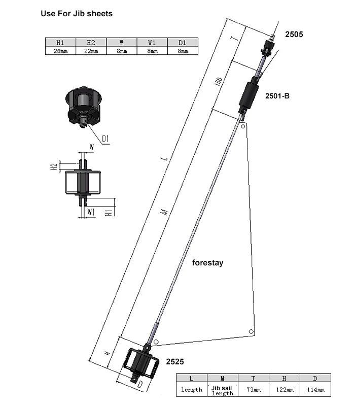 Алюминиевый барабан Furler 2525 верхний Furler 2505 Морской парусник оборудования