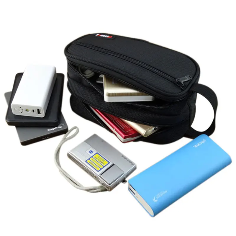 Portable Digital Accessories Travel Storage Bag For HDD U Disk USB Data Cable Phone Power Bank Electronic Gadget Organizer Pouch