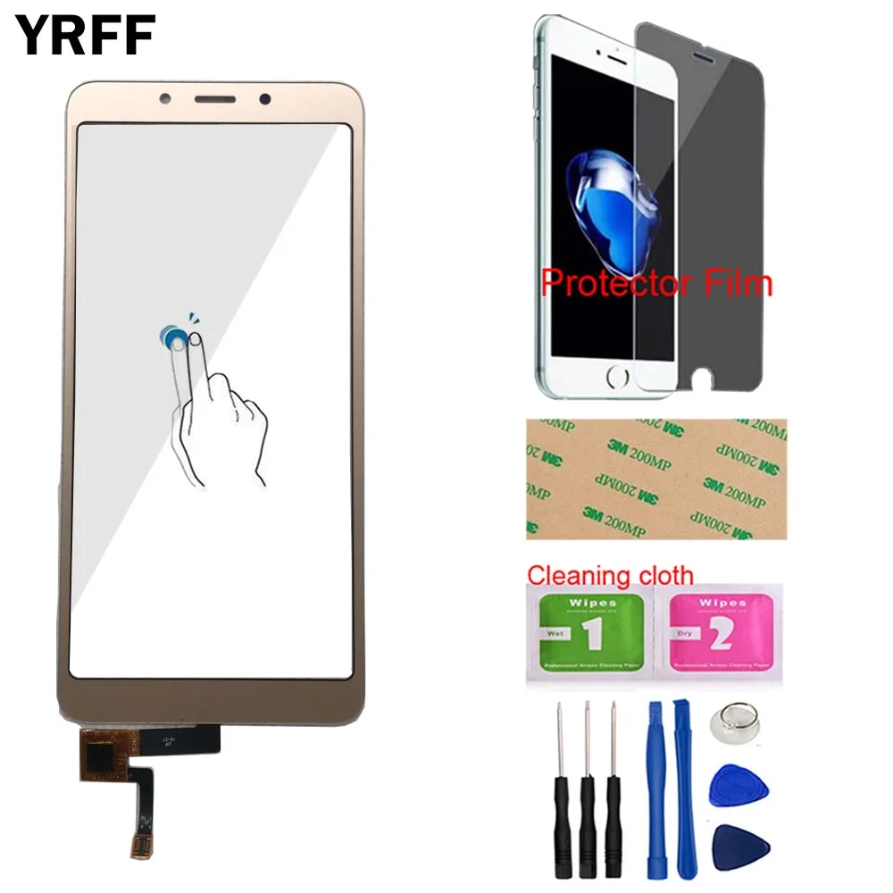 Gold With Tools Мобильный сенсорный экран дигитайзер панель для Xiaomi Redmi 6A сенсорный экран 5,4" переднее стекло сенсор Сенсорная панель запасные части+ подарок - Цвет: Gold With Tools