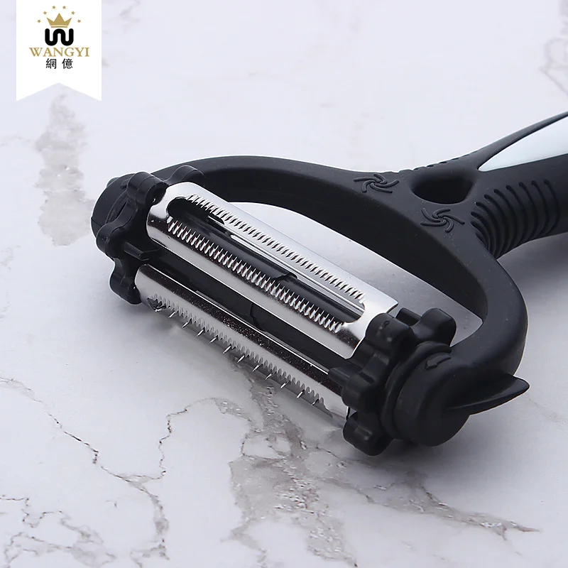 3 in 1 Multi-function Vegetable Slicer With Rotatable Blade Kitchen Tool Melon Zester Stainless Steel Fruit Peeler | Дом и сад