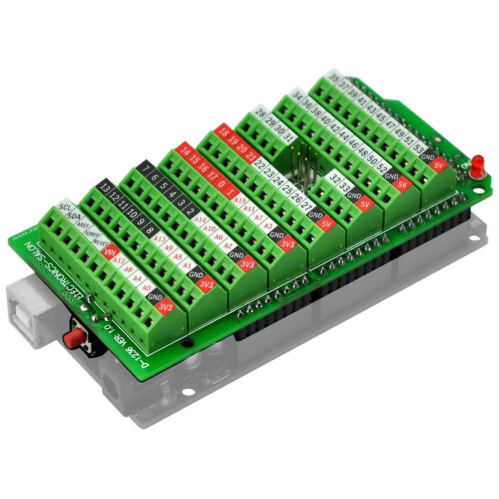 Electronics-Salon Screw Terminal Block Breakout Module for MEGA-2560 R3. | Blocks