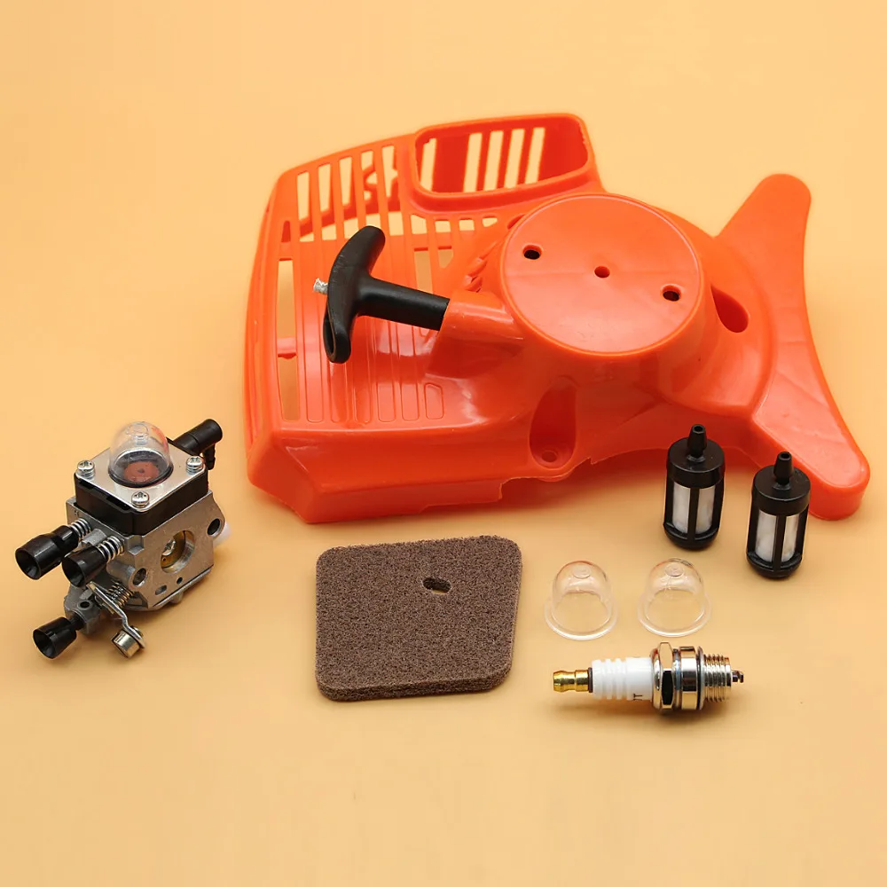 Стартер карбюратор воздушный фильтр комплект для STIHL FS55 FS46 FS45 FS38 FC55 HL45 KM55 FS 55 триммер Edger Weedeater 41401200619
