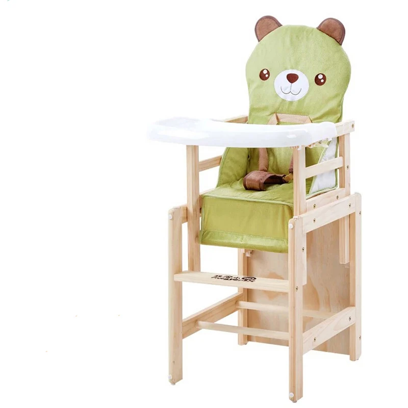 Soild Wood Baby Kids Feeding Chair Seat Multi-function Adjustable Baby Eating Dining Table Chair Seating Baby Chair For Feeding
