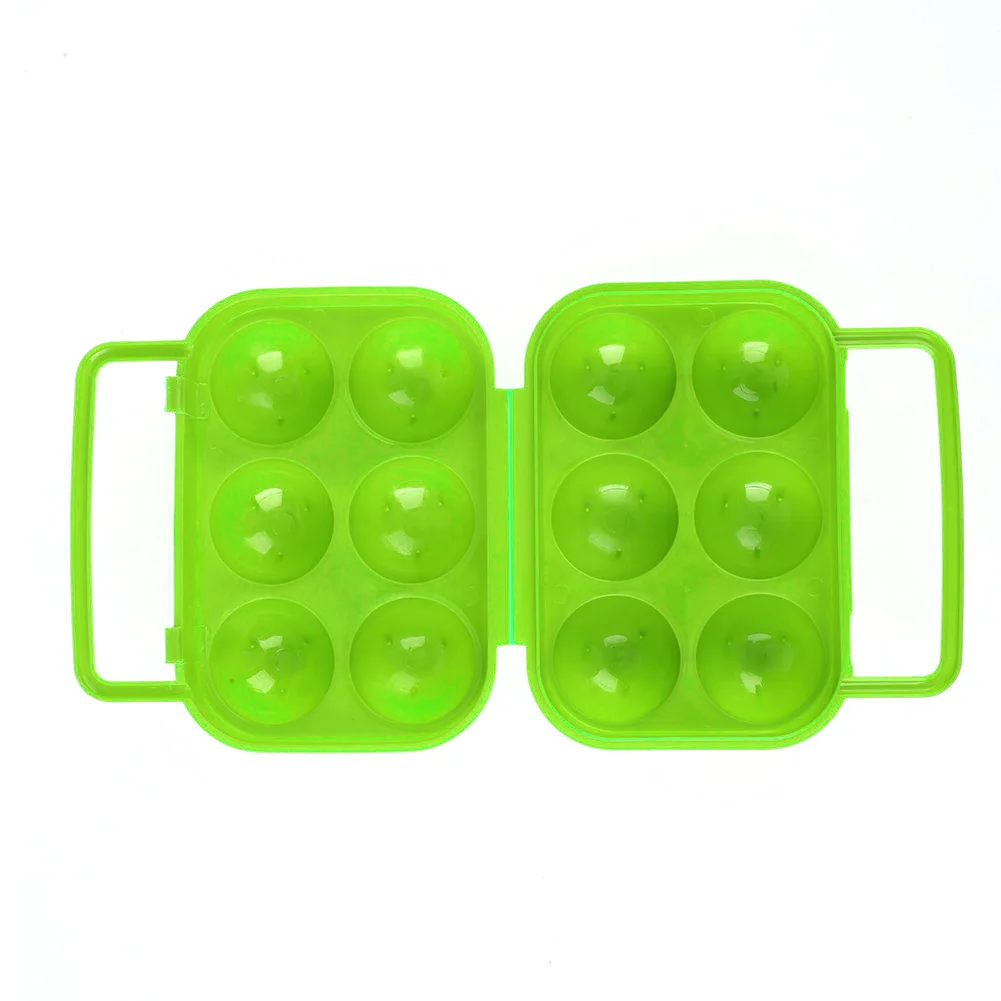 6 Grid Egg Case Plastic Container for Eggs Folding Egg Storage Box Refrigerator Outdoor Hiking Camping Carrier images - 6