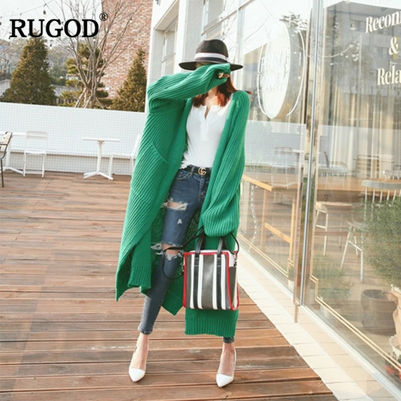 Новинка 2019 зимняя модная женская модель RUGOD с карманами необычный длинный