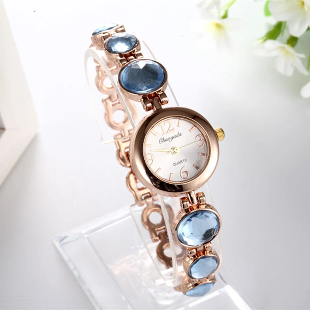 Аналоговый Дисплей Браслет часы люксовый бренд браслет из нержавеющей стали