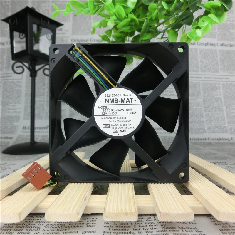 NMB 3610RL-04W-S66 90*90*25 9 см 12 В 0,56 а 4-проводной охлаждающий вентилятор для шкафа с контролем температуры