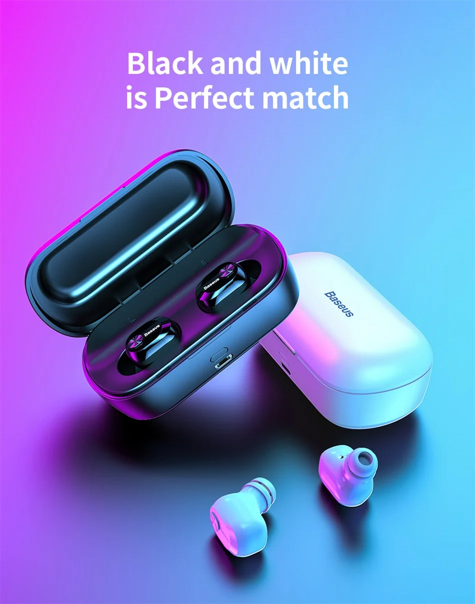 Baseus TWS 5,0 Bluetooth наушники беспроводные наушники настоящие Беспроводные наушники с микрофоном гарнитура-вкладыши для iPhone Xiaomi