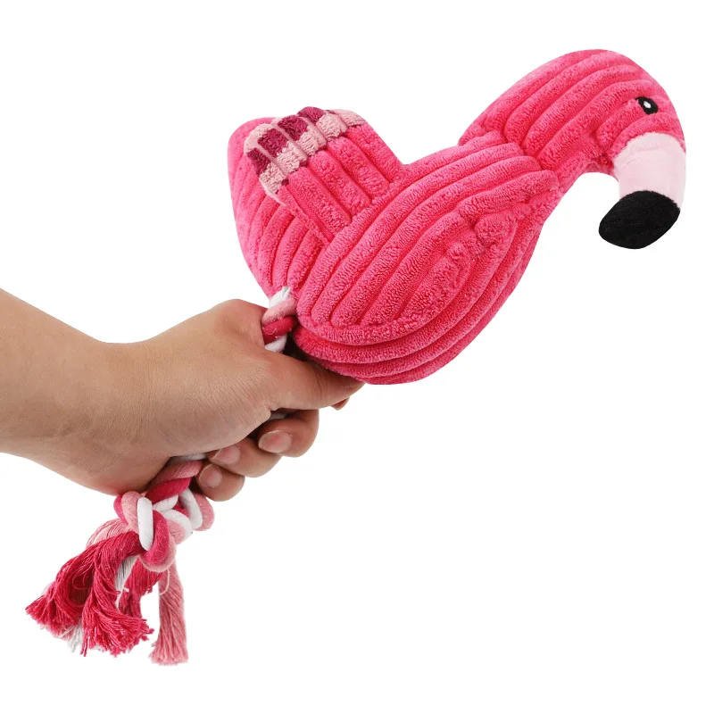 Розовый фламинго формы домашних собак Puppy Жевательная игрушки Птица Форма