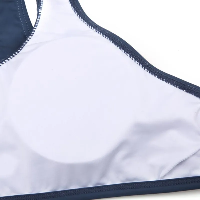 Cobunny New Bikinis Famale Swimwear Tank Bandeau Bikini Set Girls Swimsuit Solid Crop Swim Suit Two Pieces Women's Bathing Suits |
