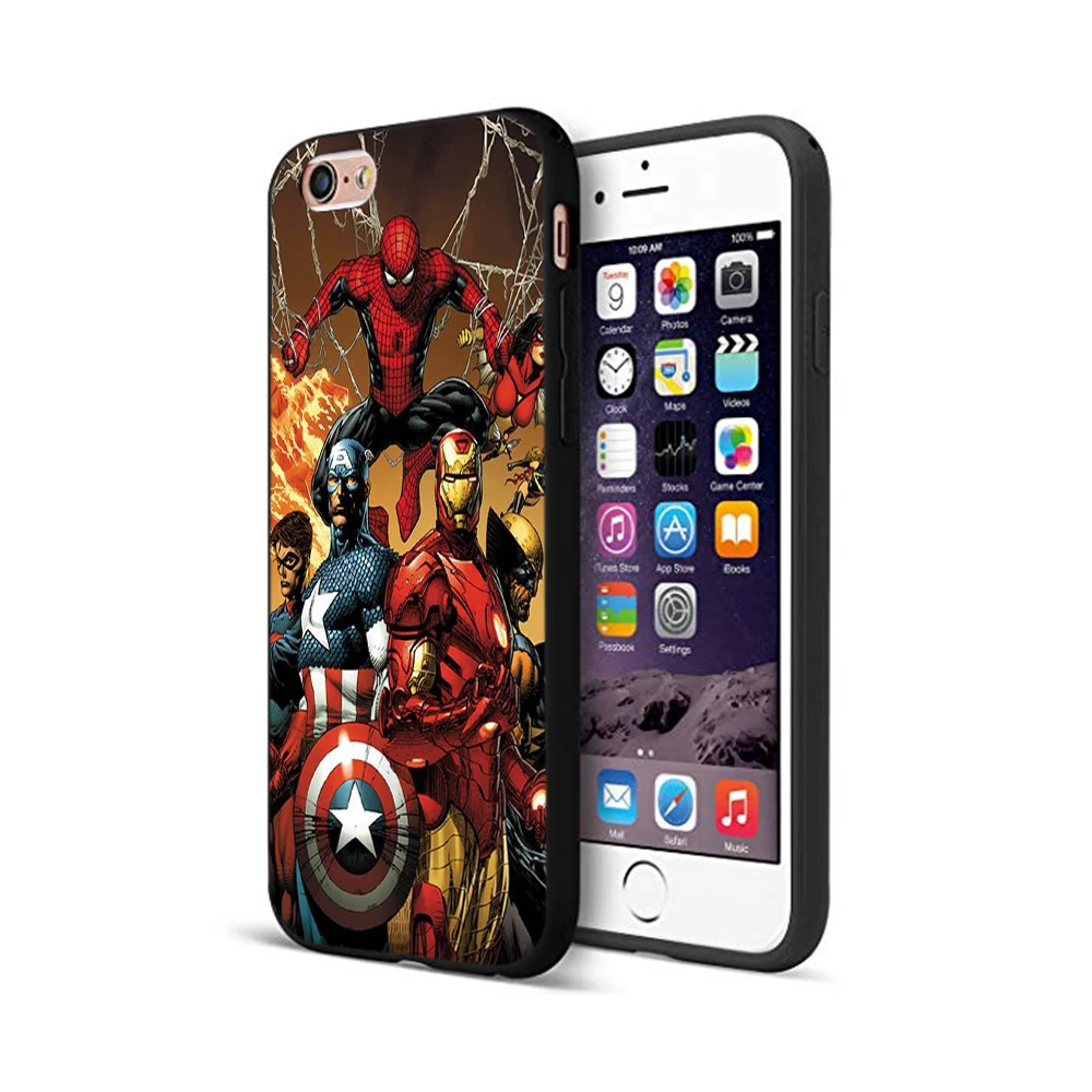 12795 Черный ТПУ чехол для iphone 5 5S se 6 6s 7 8 plus x 10 XR XS MAX силиконовый чехол Marvel мстители капитан Железный человек танос - Цвет: 12795