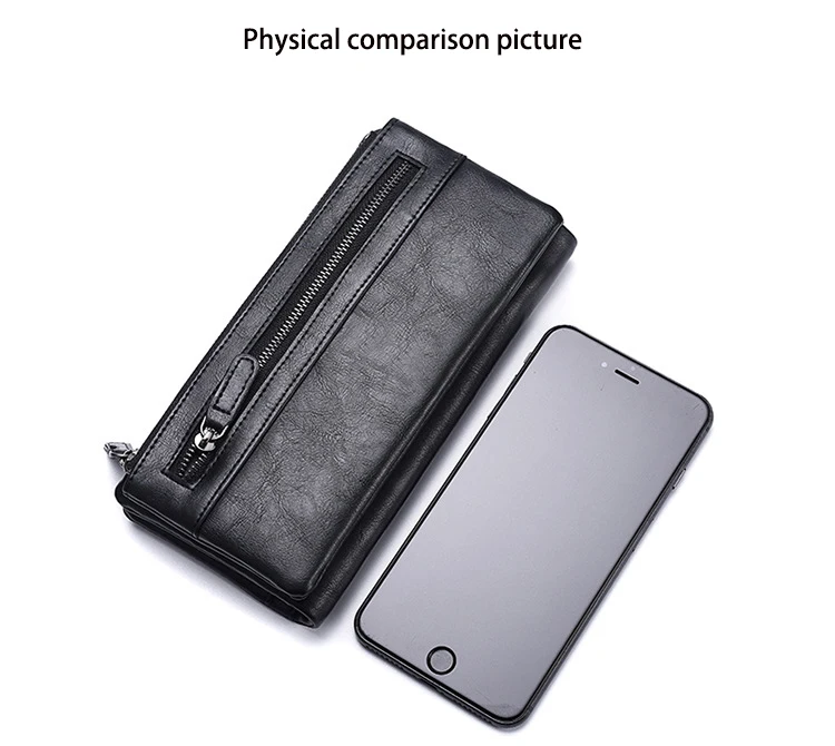 Chuwanglin fashion mens wallet long portefeuille femme casual Multi-card position men cartera mujer leather wallets E2220 | Багаж и сумки