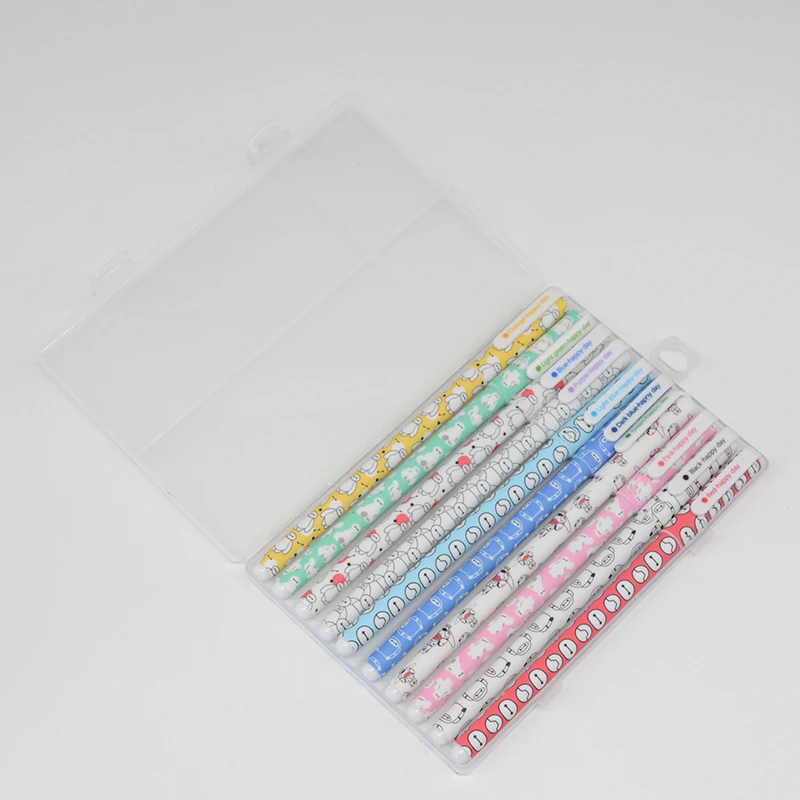 10 шт./партия гелевая ручка с единорогом Stylo Licorne Lapiceros Kawaii Flower Kalemler Gelpennen животный гелпен Boligrafo Unicornio фламинго