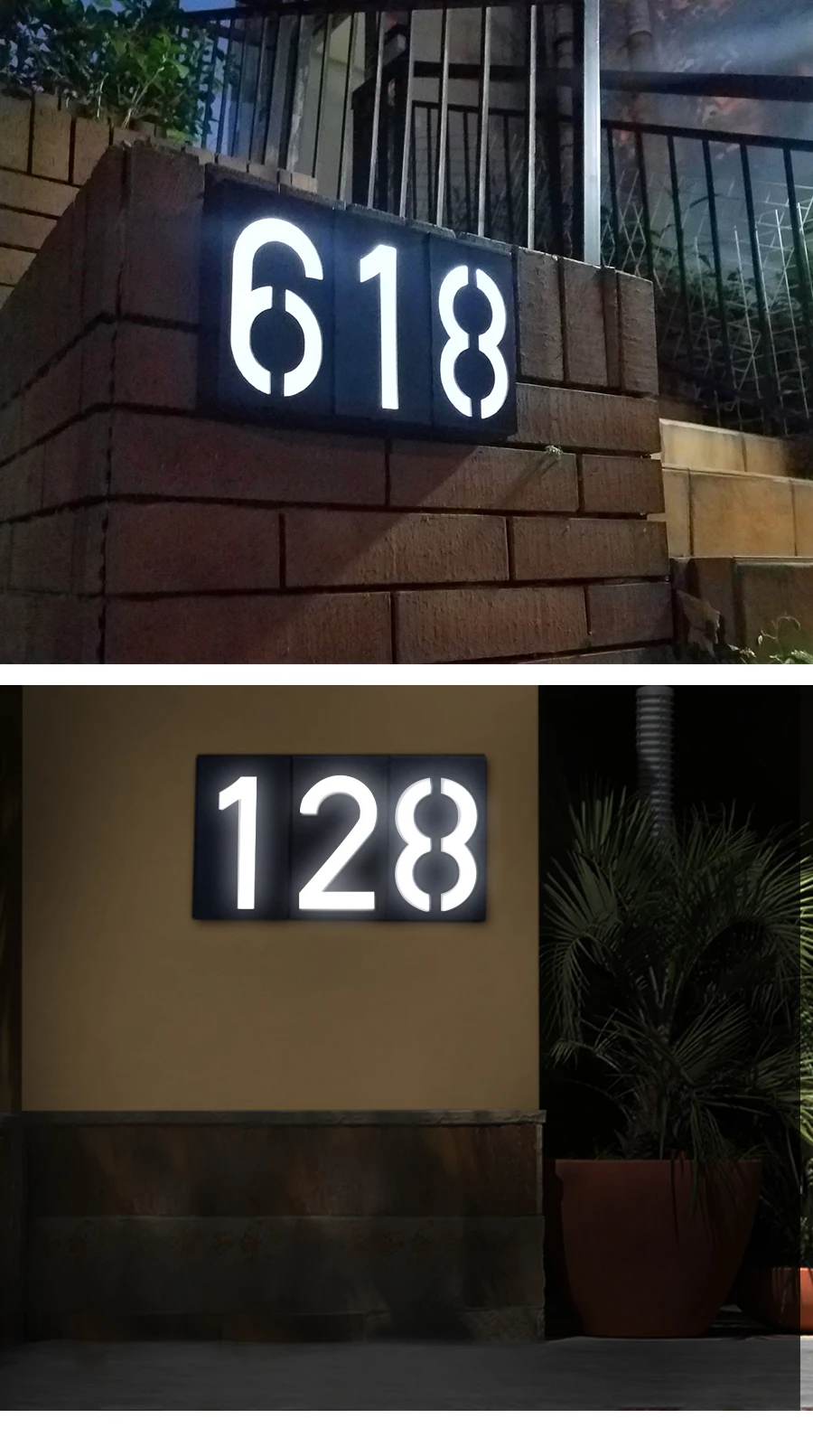 Солнечный адрес номерной знак лампа на солнечных батареях номер дома Doorplate лампы 6 светодиодный светильник s двери отеля цифровой солнечный светильник
