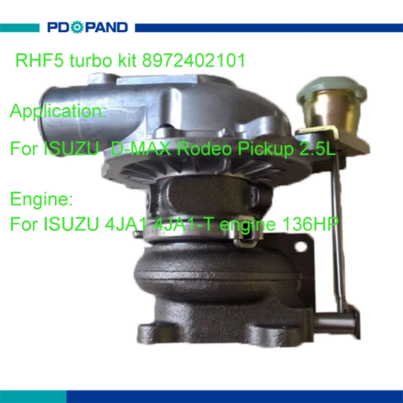 Комплект turbo charger RHF5 компрессор наддува 8972402101 8971856452 8973295881 для двигателя ISUZU D MAX