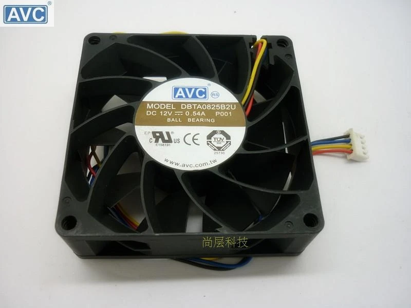 

Для AVC DBTA0825B2U 8025 8 см 80 мм DC12V 0.54A вентилятор корпуса компьютера